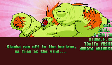 Ending for Street Fighter Alpha 3-Blanka (Arcade)