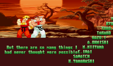 Ending for Street Fighter Alpha 3-Ryu (Arcade)