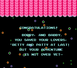 Ending For Bubble Bobble 2 Players Bubble Bobble Mode NES