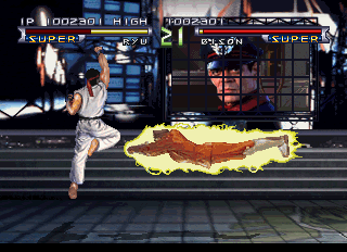 Street Fighter: The Movie (PlayStation) Street Battle as Blanka