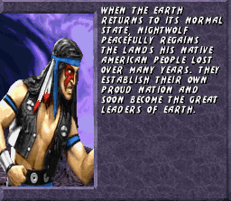 Ending for Ultimate Mortal Kombat 3-Shang Tsung (Super NES)