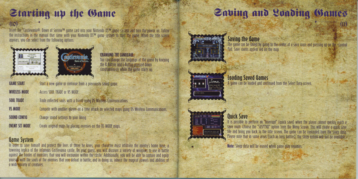 castlevania dawn of sorrow nds save file