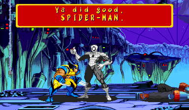 Ending for Marvel Super Heroes vs Street Fighter-Armored Spider-Man (Arcade)
