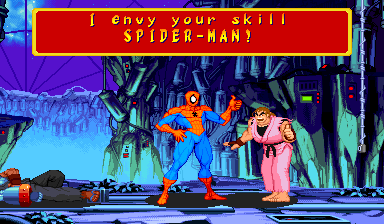 Ending for Marvel Super Heroes vs Street Fighter-Spider-Man (Arcade)