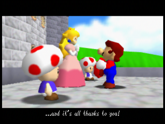 Ending for Super Mario 64 (Nintendo 64)