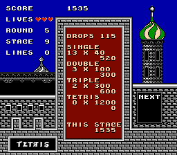 Ending for Tetris(NES / Famicom)