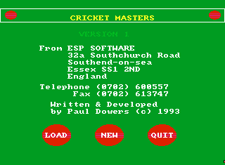 Amiga: Cricket Masters