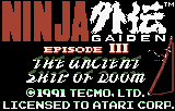 Atari Lynx: Ninja Gaiden 3